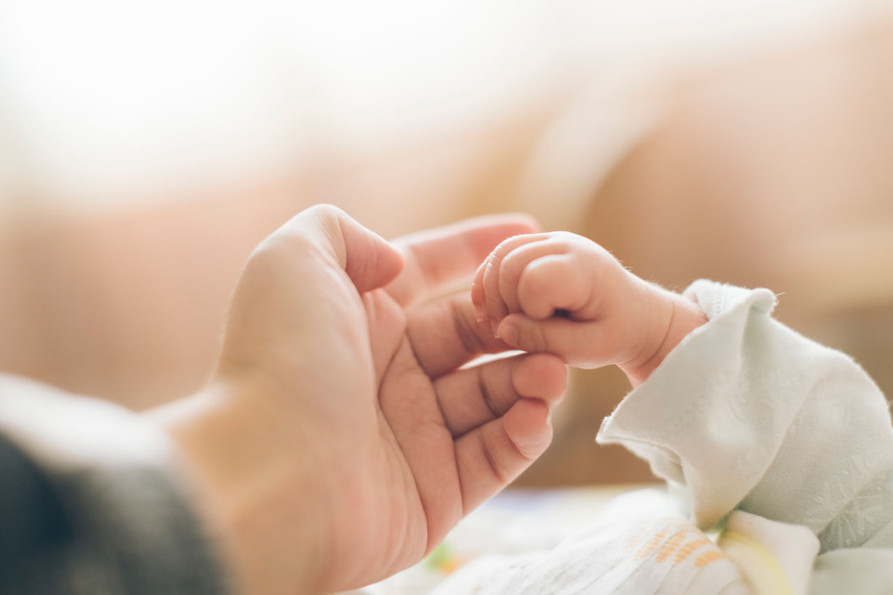 Baby, Newborn, Hand, Pregnant, Sleeping getty images 1063148786