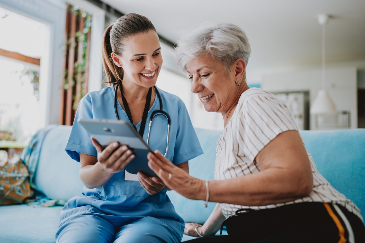 Ärztin und Patientin